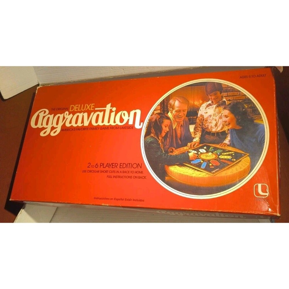 Vintage 1982 Aggravation Board Game Deluxe Party Edition by Lakeside COMPLETE
